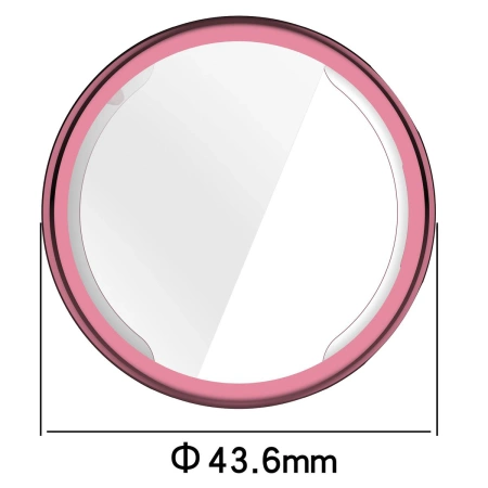 Etui z osłoną ekranu Bizon Case Watch Felipe do Huawei Watch GT6 41 mm, różowe