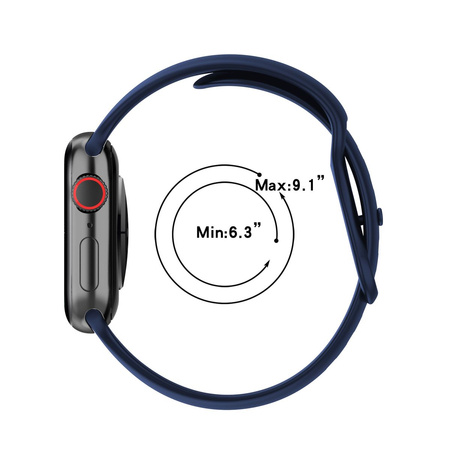 Pasek Bizon Strap Watch Silicone S do Apple Watch 44/45/46/49 mm, granatowy