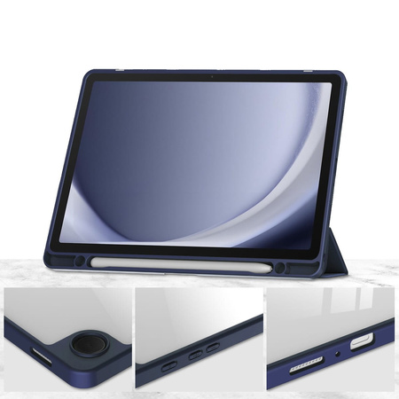 Etui Bizon Case Tab Clear Matt do Galaxy Tab A9 Plus, granatowe