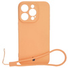 Etui Bizon Case Silicone do iPhone 15 Pro, pomarańczowe