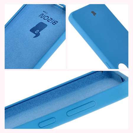 Silikonowe etui Bizon Soft Case do Galaxy S25 Plus, ciemnoniebieskie