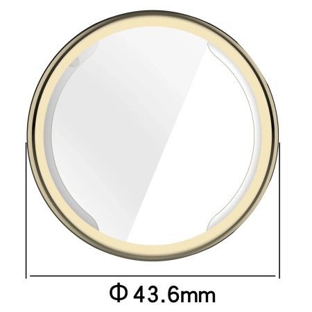 Etui z osłoną ekranu Bizon Case Watch Felipe do Huawei Watch GT6 41 mm, złote