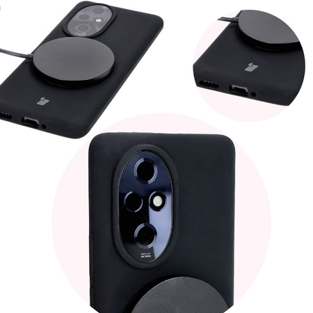 Silikonowe etui Bizon Soft Case do Honor 200 Pro, czarne