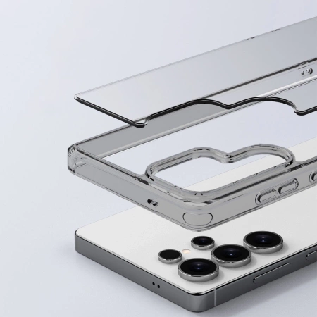 Etui Bizon Case Halo do Galaxy S25 Ultra, przydymione-czarne