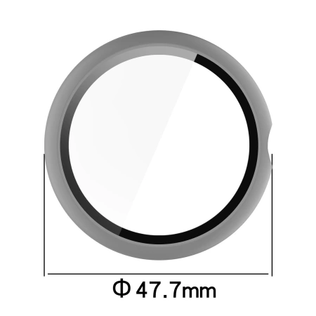 Etui ze szkłem do zegarka Bizon Case+Glass Watch do Google Pixel Watch 4 45 mm, matowe szare