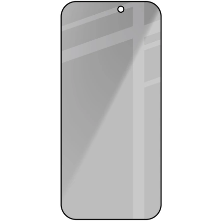 Prywatyzujące szkło hartowane Bizon Glass Edge Shadow do iPhone 17 Pro Max, przyciemniane z czarną ramką