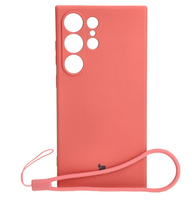 Etui Bizon Case Silicone Sq do Galaxy S24 Ultra, brudny róż