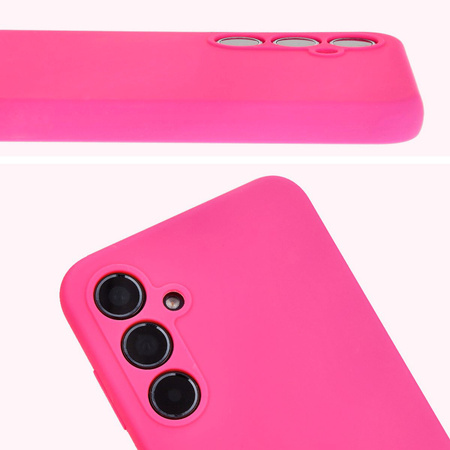 Silikonowe etui Bizon Soft Case do Galaxy A35 5G, neonowo-różowe