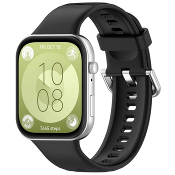 Pasek Bizon Strap Watch Silicone Pro SR do Huawei Watch Fit 4 / 4 Pro / 3, czarny