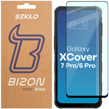 Szkło hartowane Bizon Glass Edge 2 do Galaxy XCover 6 Pro, czarne