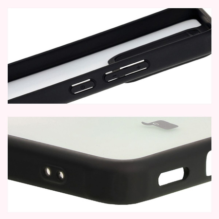 Etui Bizon Case Angelo do Xiaomi 14T Pro, przydymione z czarną ramką