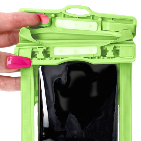 Etui wodoszczelne Bizon Case Hydrowrap, 2 sztuki, zielone