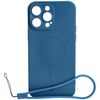 Etui silikonowe z pierścieniem magnetycznym Bizon Case Silicone Magnetic do iPhone 14 Pro Max, granatowe