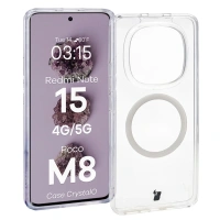 Etui z pierścieniem magnetycznym Bizon Case CrystalO do Xiaomi Redmi Note 15 / POCO M8 5G, przezroczyste
