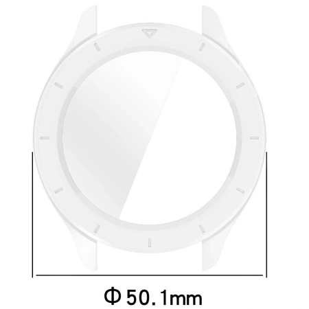 Etui ze szkłem do zegarka Bizon Case Watch Adamo do Xiaomi Watch S4, przezroczyste