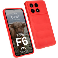 Pancerne etui Bizon Case Tur do Xiaomi Poco F6 Pro, czerwone