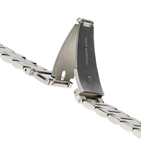 Pasek ze stali nierdzewnej Bizon Strap Watch Aura do Galaxy Fit 3, srebrny