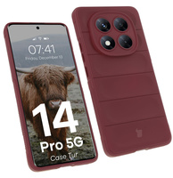 Pancerne etui Bizon Case Tur do Xiaomi Redmi Note 14 Pro 5G / Poco X7, burgundowe