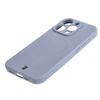 Etui silikonowe z pierścieniem magnetycznym Bizon Case Silicone Magnetic do iPhone 15 Pro, szare