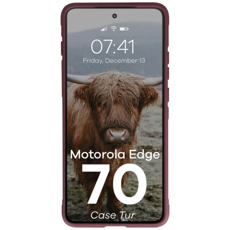 Pancerne etui Bizon Case Tur do Motorola Edge 70, burgundowe