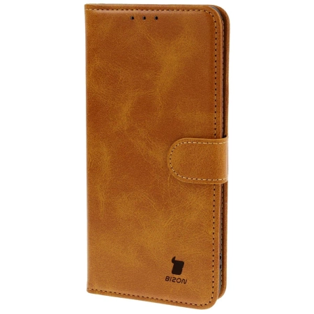 Etui z klapką Bizon Case Pocket do Realme 14 Pro 5G, brązowe