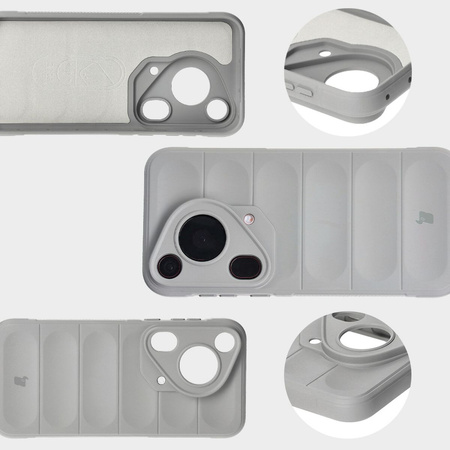 Pancerne etui Bizon Case Tur do Huawei Pura 70 Ultra, jasnoszare