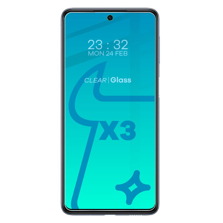3x Szkło hartowane + szybka na aparat Bizon Glass Clear Pack do Galaxy M53 5G