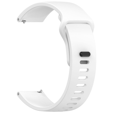 Silikonowy pasek Bizon Strap Watch Silicone do Xiaomi Redmi Watch 5 Lite / 5 Active, biały