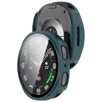 Etui ze szkłem do zegarka Bizon Case+Glass Watch do Samsung Galaxy Watch 8 44 mm, zielone