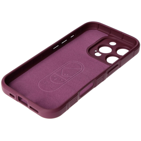 Pancerne etui Bizon Case Tur do iPhone 16 Pro, ciemnofioletowe