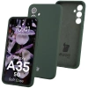 Silikonowe etui Bizon Soft Case do Galaxy A35 5G, ciemnozielone