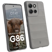 Pancerne etui Bizon Case Tur do Motorola Moto G86 5G, jasnoszare