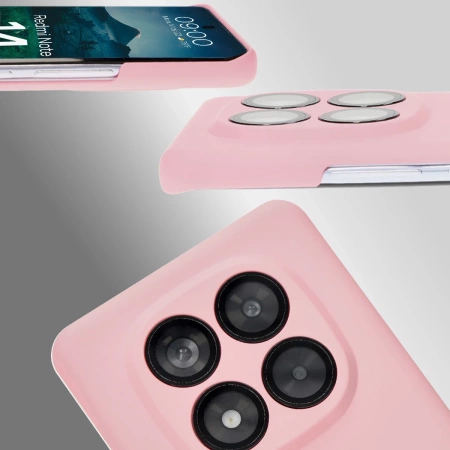 Etui Bizon Case Łupka do Xiaomi Redmi Note 14 Pro 5G, różowe