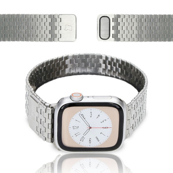 Pasek ze stali nierdzewnej Bizon Strap Watch Titanium do Apple Watch 38/40/41/42 mm, czarny