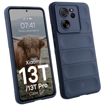 Pancerne etui Bizon Case Tur do Xiaomi 13T Pro / 13T, granatowe