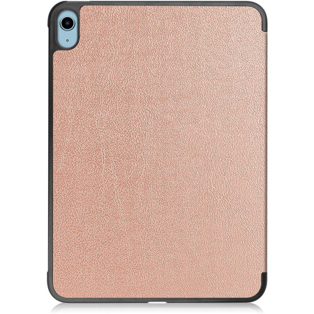 Etui Bizon Case Tab Croc do Apple iPad 10 10.9 2022, różowozłote