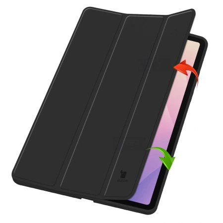 Etui z klapką Bizon Case Tab Lizard do Galaxy Tab S11, czarne