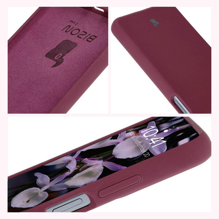 Silikonowe etui Bizon Soft Case do Motorola Moto G04, ciemnofioletowe