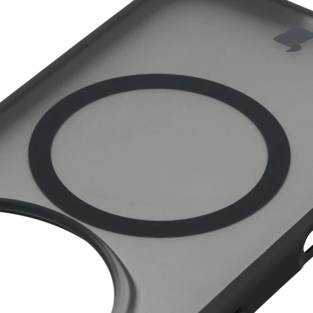 Etui z pierścieniem magnetycznym Bizon Case MatteO do Honor Magic8 Pro, przydymione-czarne