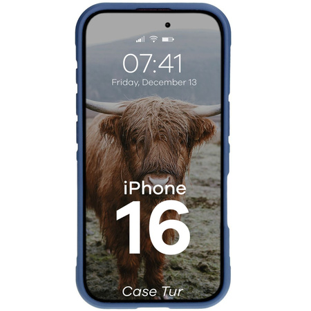 Pancerne etui Bizon Case Tur do iPhone 16, granatowe
