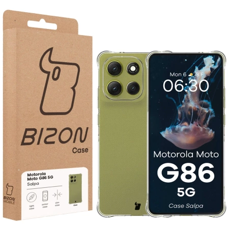 Elastyczne etui Bizon Case Salpa do Motorola Moto G86 5G, przezroczyste
