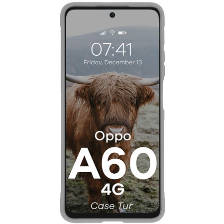 Pancerne etui Bizon Case Tur do Oppo A60 4G, jasnoszare