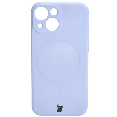 Etui Bizon Case Silicone Magnetic Sq do Apple iPhone 13 Mini, jasnofioletowe