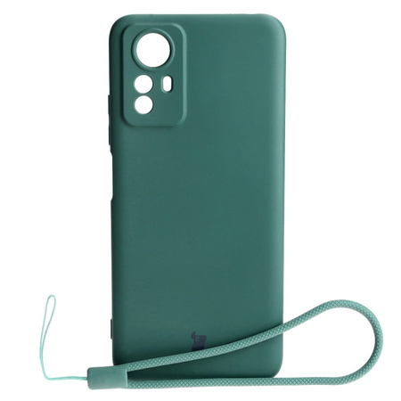 Etui Bizon Case Silicone do Xiaomi Redmi Note 12S, ciemnozielone