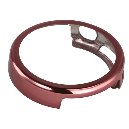 Etui z osłoną ekranu Bizon Case Watch Felipe do Xiaomi Watch S4 41 mm, różowe