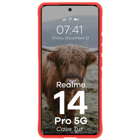 Pancerne etui Bizon Case Tur do Realme 14 Pro 5G, czerwone