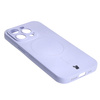 Etui silikonowe z pierścieniem magnetycznym Bizon Case Silicone Magnetic do iPhone 14 Pro, jasnofioletowe