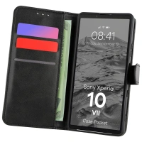 Etui z klapką Bizon Case Pocket do Sony Xperia 10 VII, czarne
