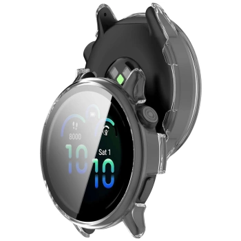 Etui ze szkłem do zegarka Bizon Case Watch Adamo do Garmin Vivoactive 6, przezroczyste