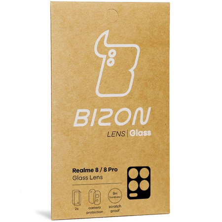 Szkło na aparat Bizon Glass Silk Lens dla Realme 8 4G / 8 Pro, 2 sztuki